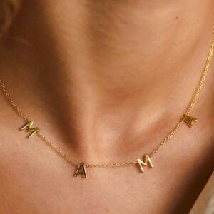 332. MAMA 18k Non Tarnish Stainless Steel Chain Necklace